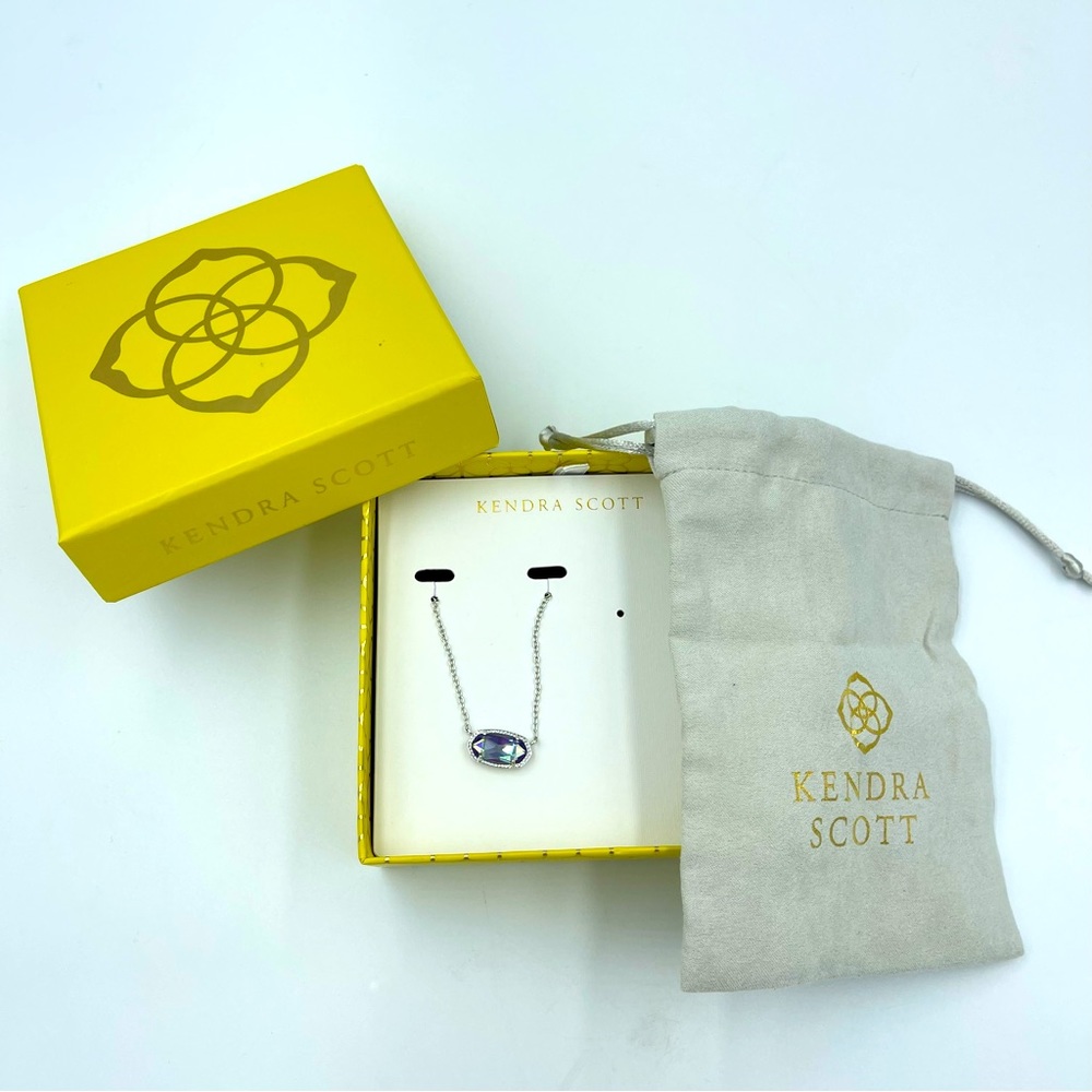 Kendra Scott Indigo Dichroic Elisa Necklace NIB